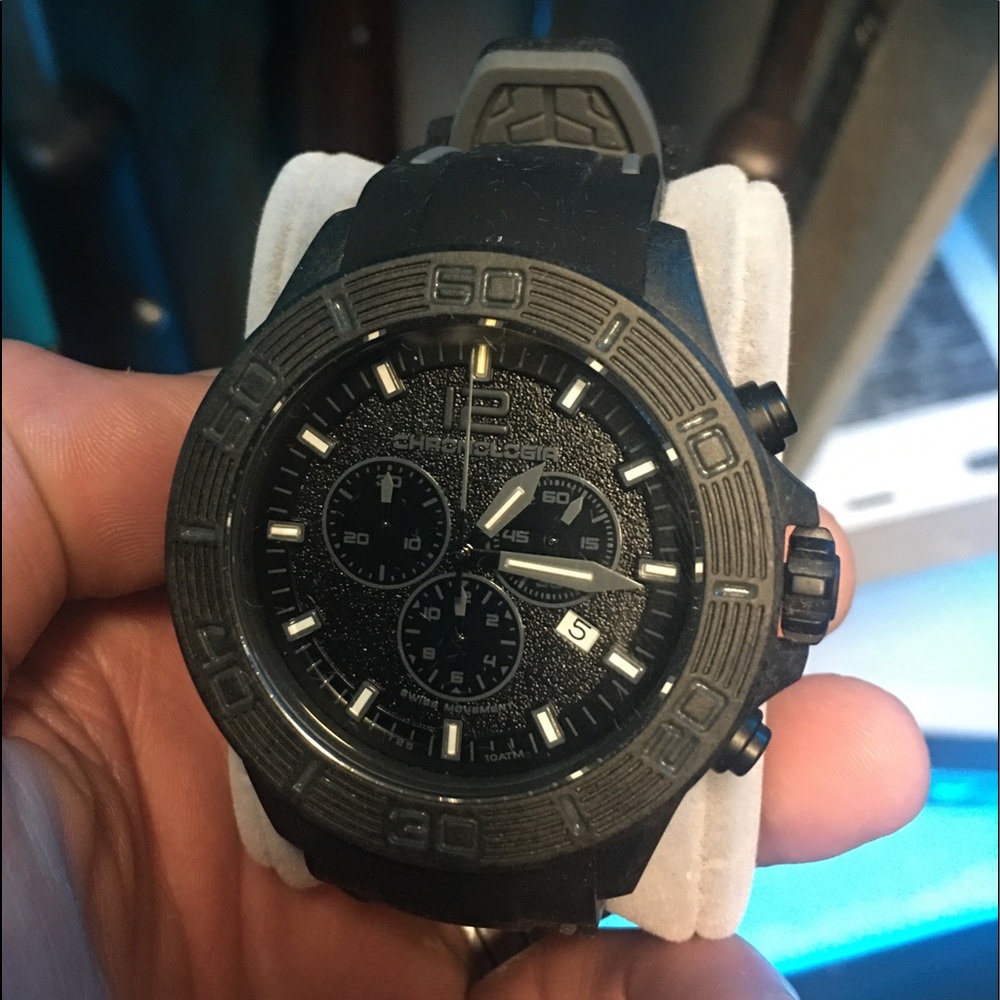 Chronologia black wristwatch
